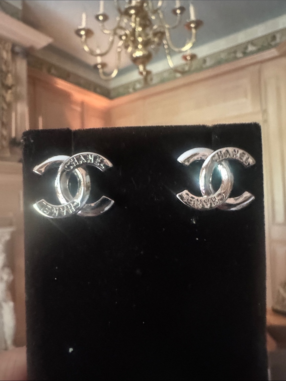 Earrings   Interlocking CC Logo Stud